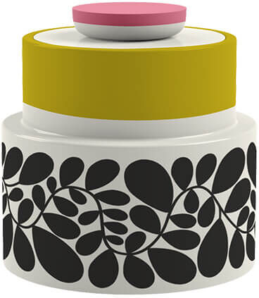 Orla Kiely Sycamore Stripe Yellow Sugar Bowl