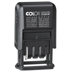 Colop Phrasenstempel »mini-info S 120/W« schwarz, 2x0.4 cm