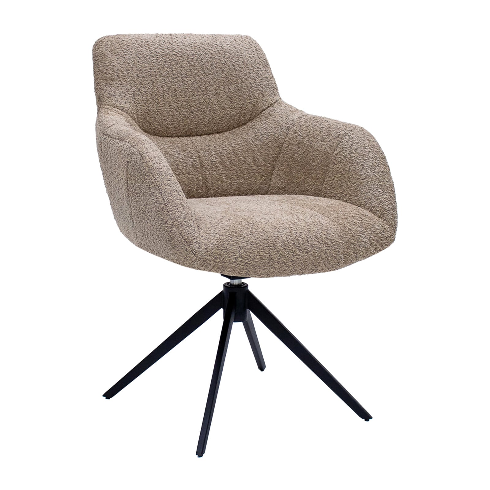 Kick Collection draaistoel Fer - Beige - Bouclé stof
