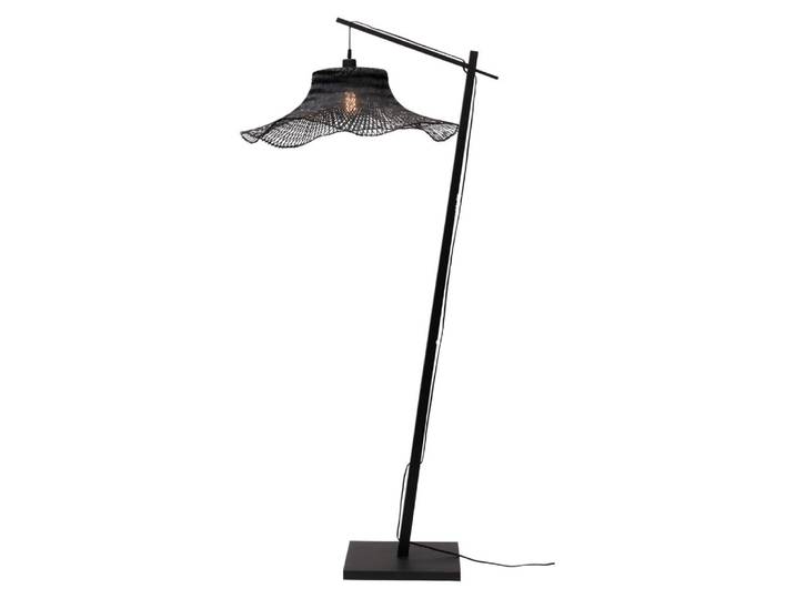GOOD&MOJO - Lampadaire Ibiza - Bambou Noir - 83x65x176cm pour salon\, chambre à coucher
