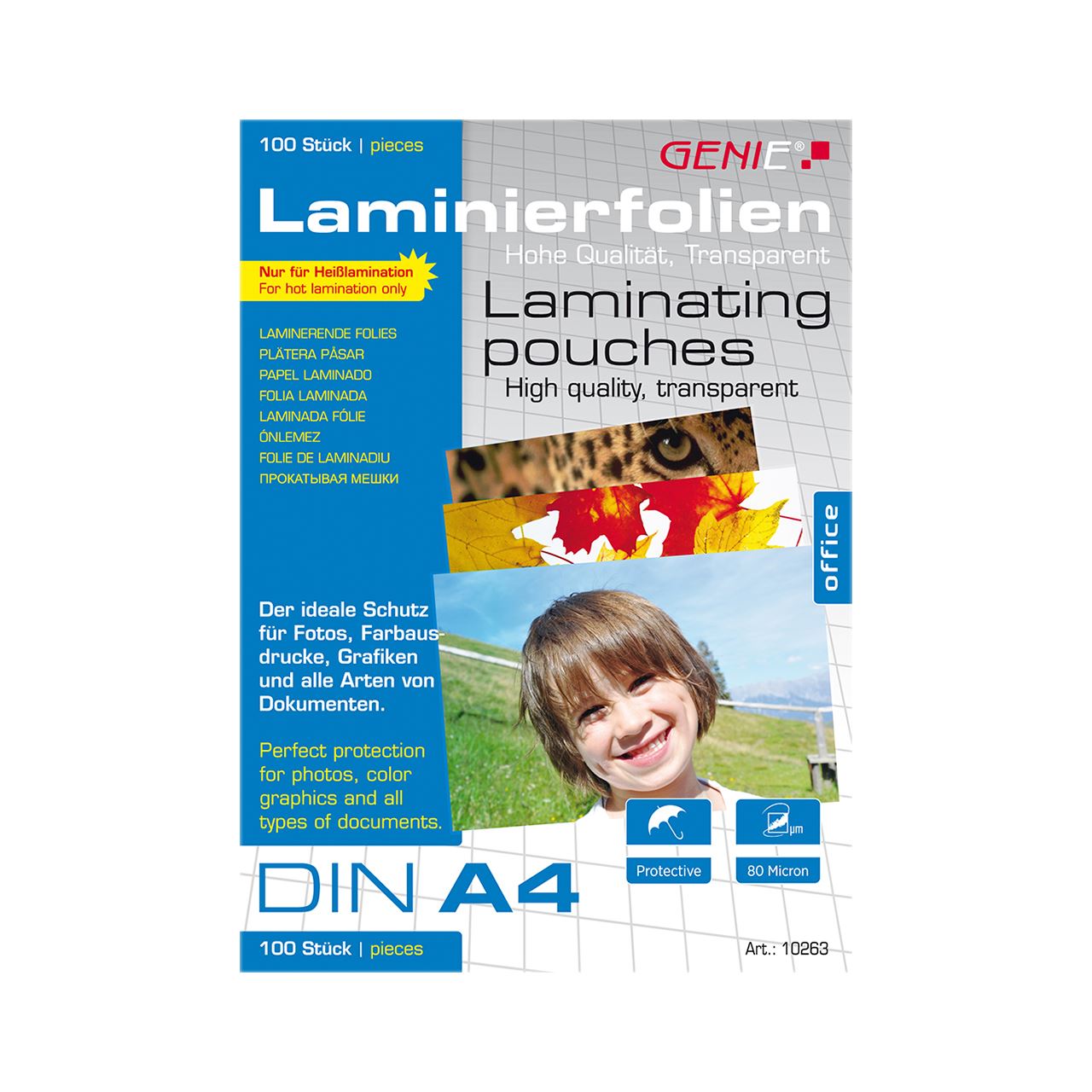Genie Laminiertaschen 100 A4 - Folien