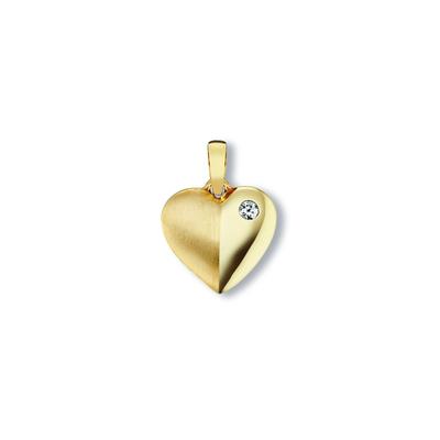 Kettenanhänger ONE ELEMENT "Zirkonia Herz Herz Anhänger aus 333 Gelbgold", gold, Schmuckanhänger, Damen, Gelbgold 333 Gold, Gelbgold 333, Gold, Kettenanhänger, Herz mit Bedeutung – eine feine Geschenkidee für viele Anlässe