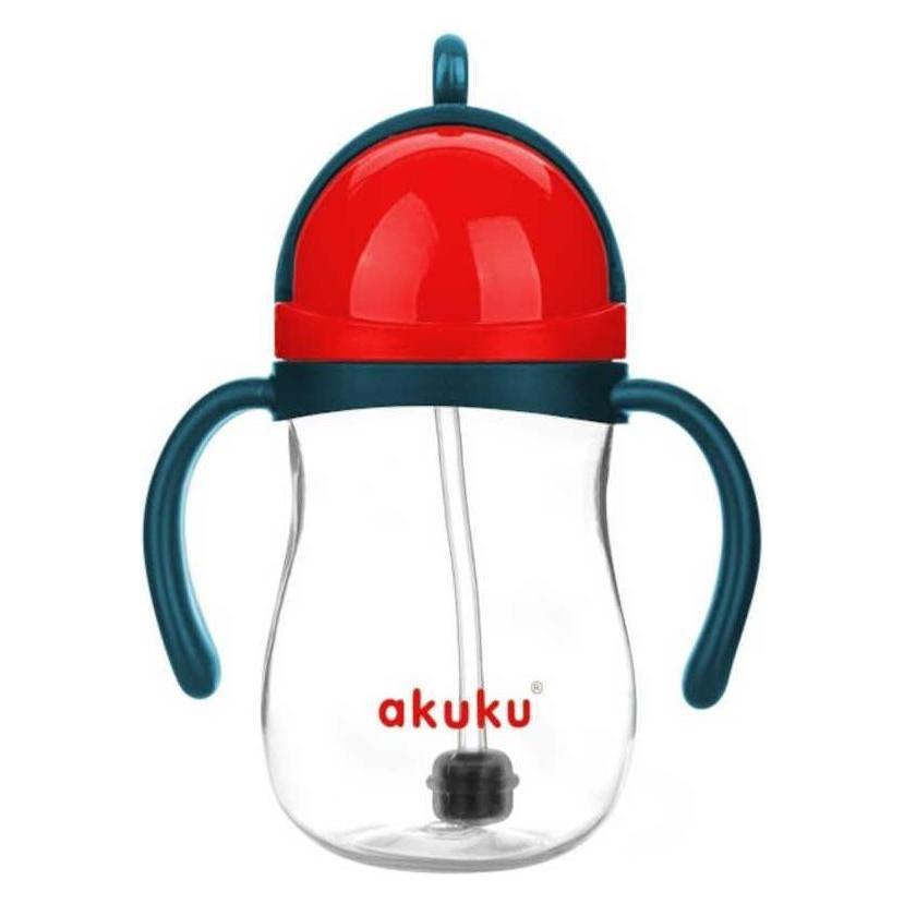 Akuku Innovativer Wasserflaschenbecher mit blauem Strohhalm (4001644)