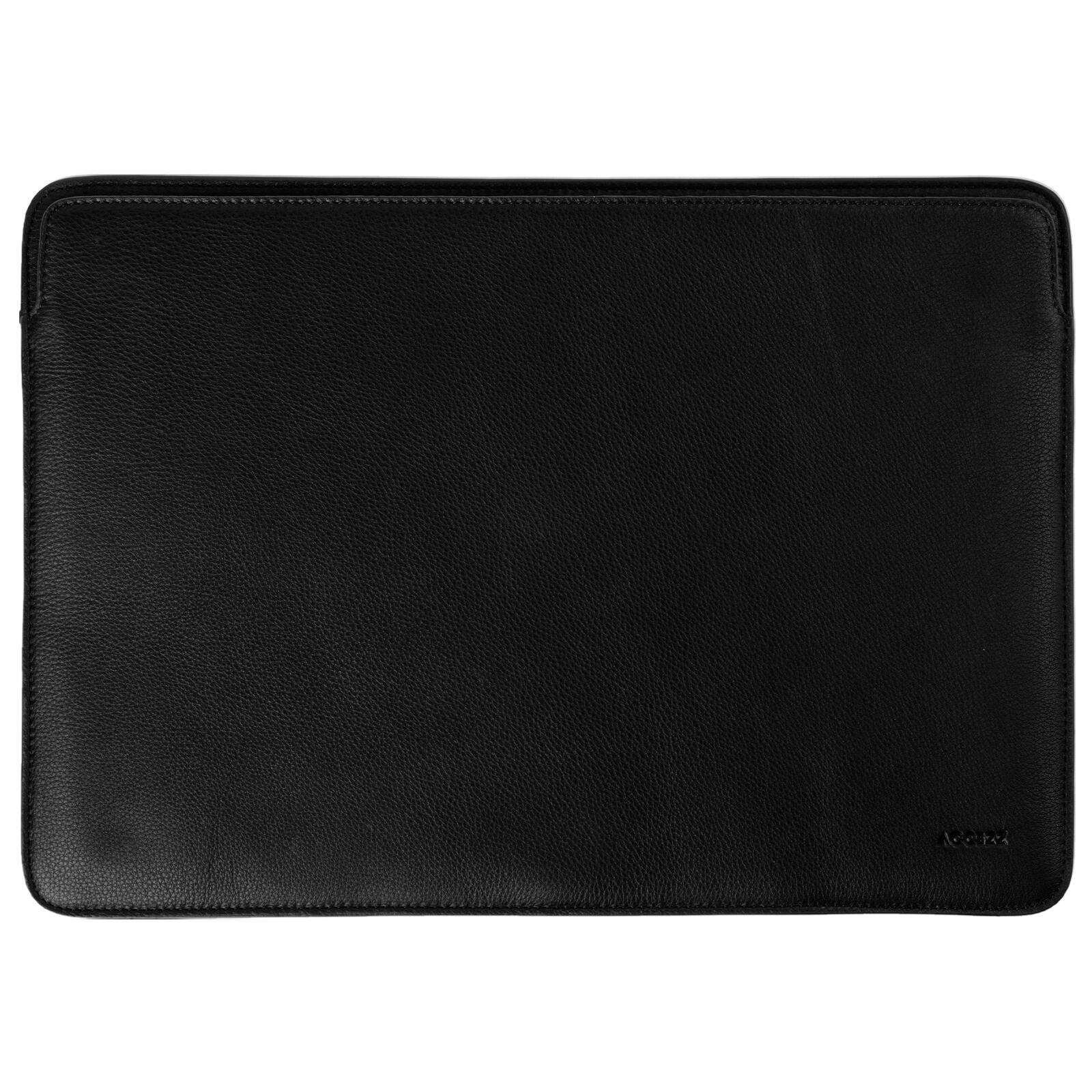 Accezz Leather Laptop Hülle fur das Apple MacBook 15 Zoll - Laptop Sleeve - Schwarz SH00075209