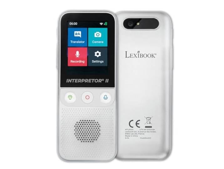 Lexibook, Interpretor 3, Instant Sprekende Vertaler 137 Talen, Fotovertaal en Memo's, Pro Draagbare & Reis Meertalige Vertaler, Koptelefoonaansluiting, Wi-Fi en Offline, NTL3000