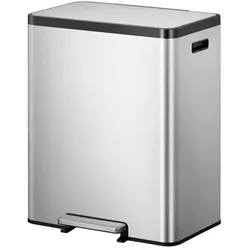 Mülltrennsystem EKO Ecocasa II Recycling 36 + 24 L aus gebürstetem Edelstahl, fingerabdrucksicher