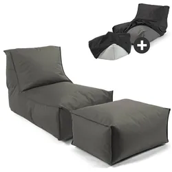 OUTDOOR SITZSACK mit Hocker und Hülle Der Sundowner