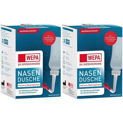 Wepa Nasendusche mit 10x2,95 g Nasenspülsalz 2x 2x1 St