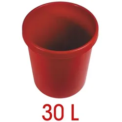 helit Papierkorb 30 L rot, 35x40.5x35 cm