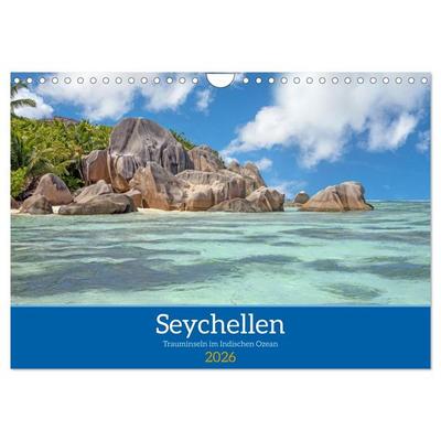 Seychellen - Trauminseln im Indischen Ozean (Wandkalender 2026 DIN A4 quer), CALVENDO Monatskalender