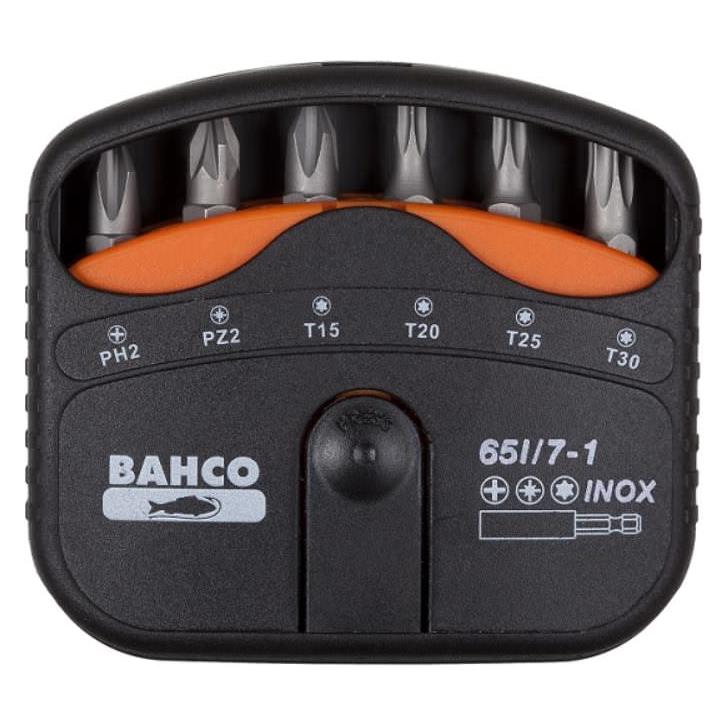 Bahco 1/4" Edelstahl-Bitsatz für Phillips-, Pozidriv- und TORX-Schrauben - 7-teilig (65I/7-1)