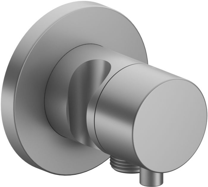 Keuco IXMO Comfort Absperrventil 59541171201 Aluminium-finish, Unterputz Montage, rund, Schlauchanschluss/Brausehalter