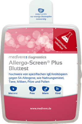 Medivere GmbH ALLERGO SCREEN Bluttest Nahrungsmittel plus 1 St 09541453