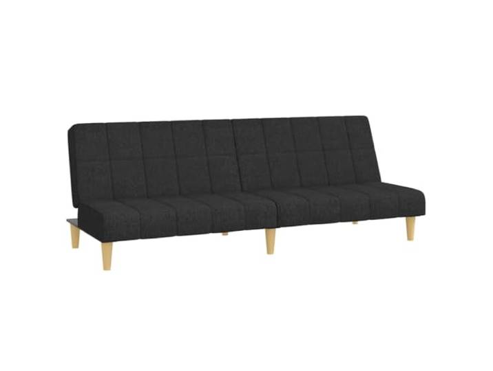 Todiikf Schlafsofa 2-Sitzer Klappsofa Schwarz mit Stoffbezug Flexibles Liegesofa für Wohnzimmer und Gästezimmer mit verstellbarer Rückenlehne und bequemer Schaumstoffpolsterung.