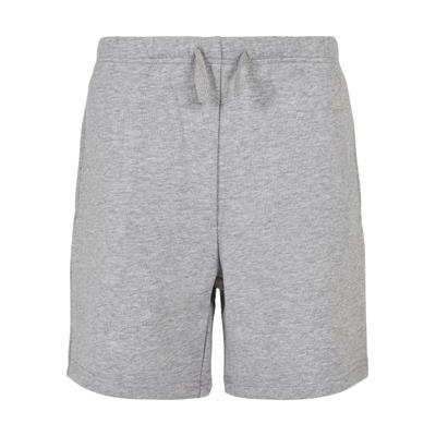 Trainingshose URBAN CLASSICS "Urban Classics Herren Boys Basic Sweatshorts", Mädchen, Gr. 146/152, Normalgrößen, grau, 65% Baumwolle, 35% Polyester, unifarben, normal, Hosen Trainingshose