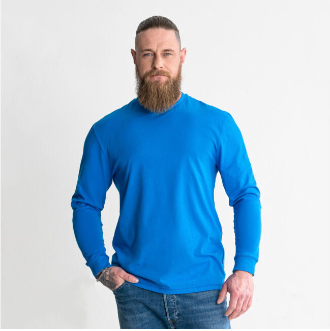 T-shirt manches longues STIER Logo Capsule, Couleur Bleu, Taille XXL, coton organique (906671)