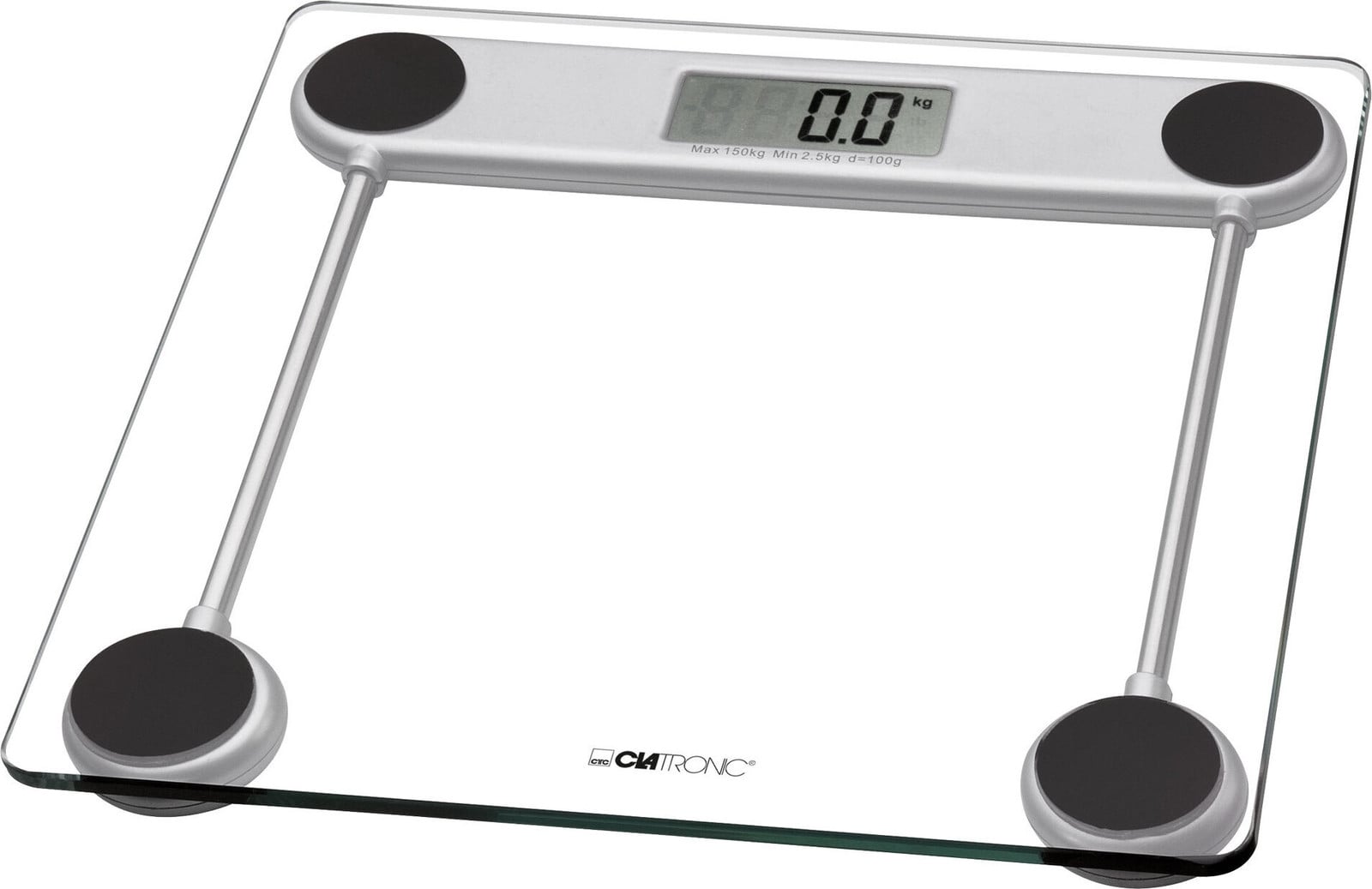Clatronic PW 3368 elektronische personenweegschaal met LCD-display, maximaal 150 kg