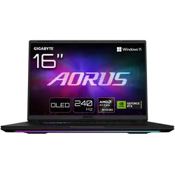 Gigabyte AORUS MASTER 16 6YJM5DEE65SP (16", 2000 GB, 32 GB, DE), Notebook, Schwarz