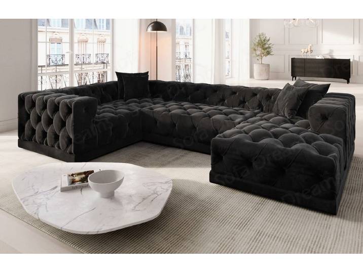 Wohnlandschaft Palma U-Form aus Stoff