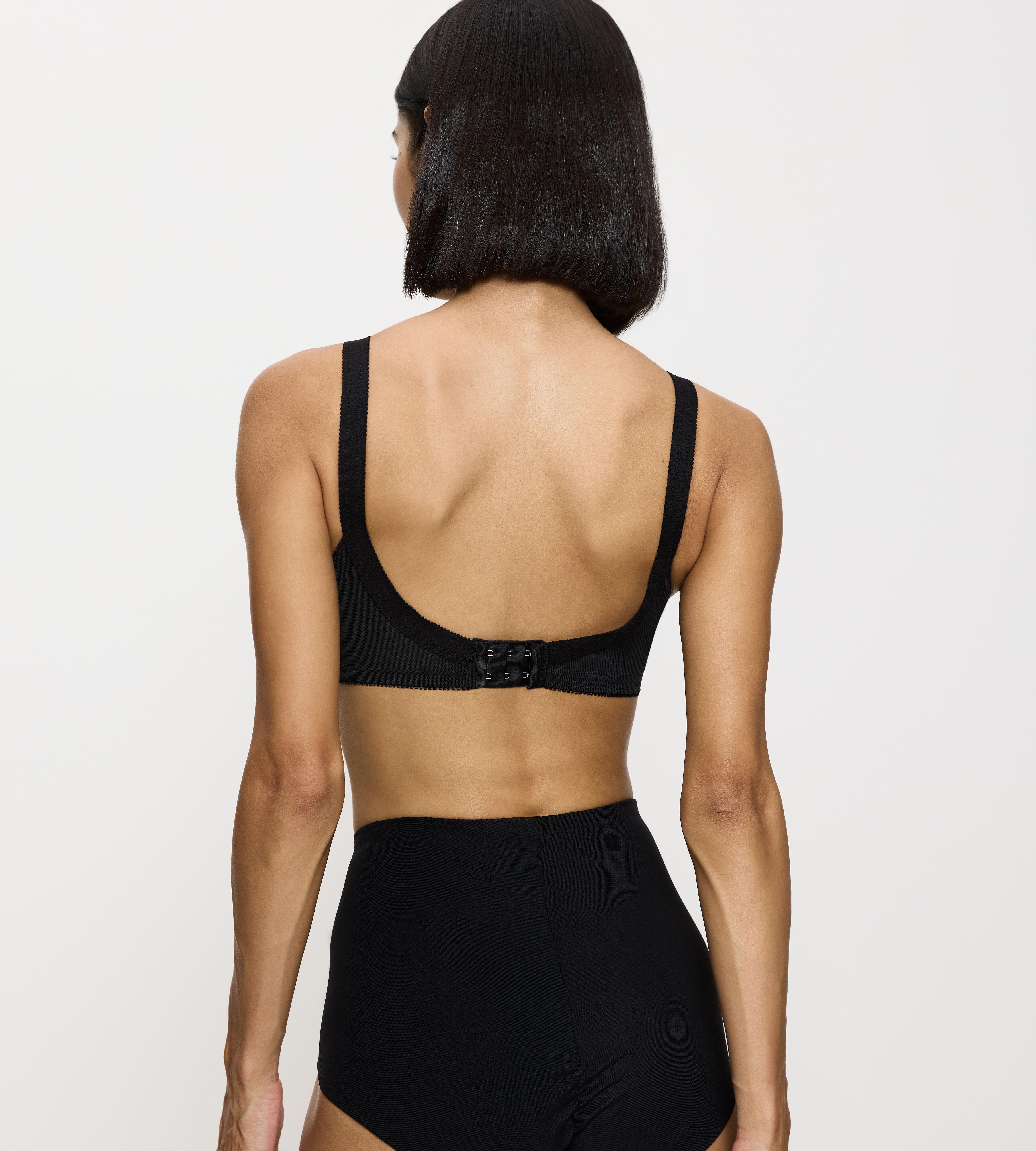Bügelloser BH TRIUMPH "Doreen X", Damen, Gr. 85, Cup C, schwarz, Microtouch, Obermaterial: 84% Polyamid, 10% Elasthan (LYCRA), 6% Baumwolle, unifarben, BHs Bügelloser BH, mit Spitzendetails, breitere verstellbare Träger schwarz 85, Cup C