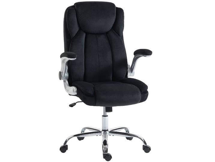 Chaise de bureau ergonomique Homcom avec dossier haut noir