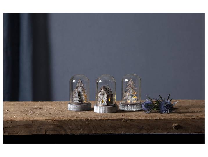 LED Dekoobjekt Star Trading Tischdeko Kupol 3er Set, 8.5 cm , weiß, neutral, Ø 5,5cm H: 8,5cm, Leuchten, LED Dekoobjekt