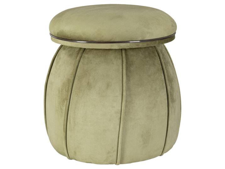 Kayoom Hocker, Graphit, Grün, 55 cm, Wohnzimmer, Hocker, Sitzhocker