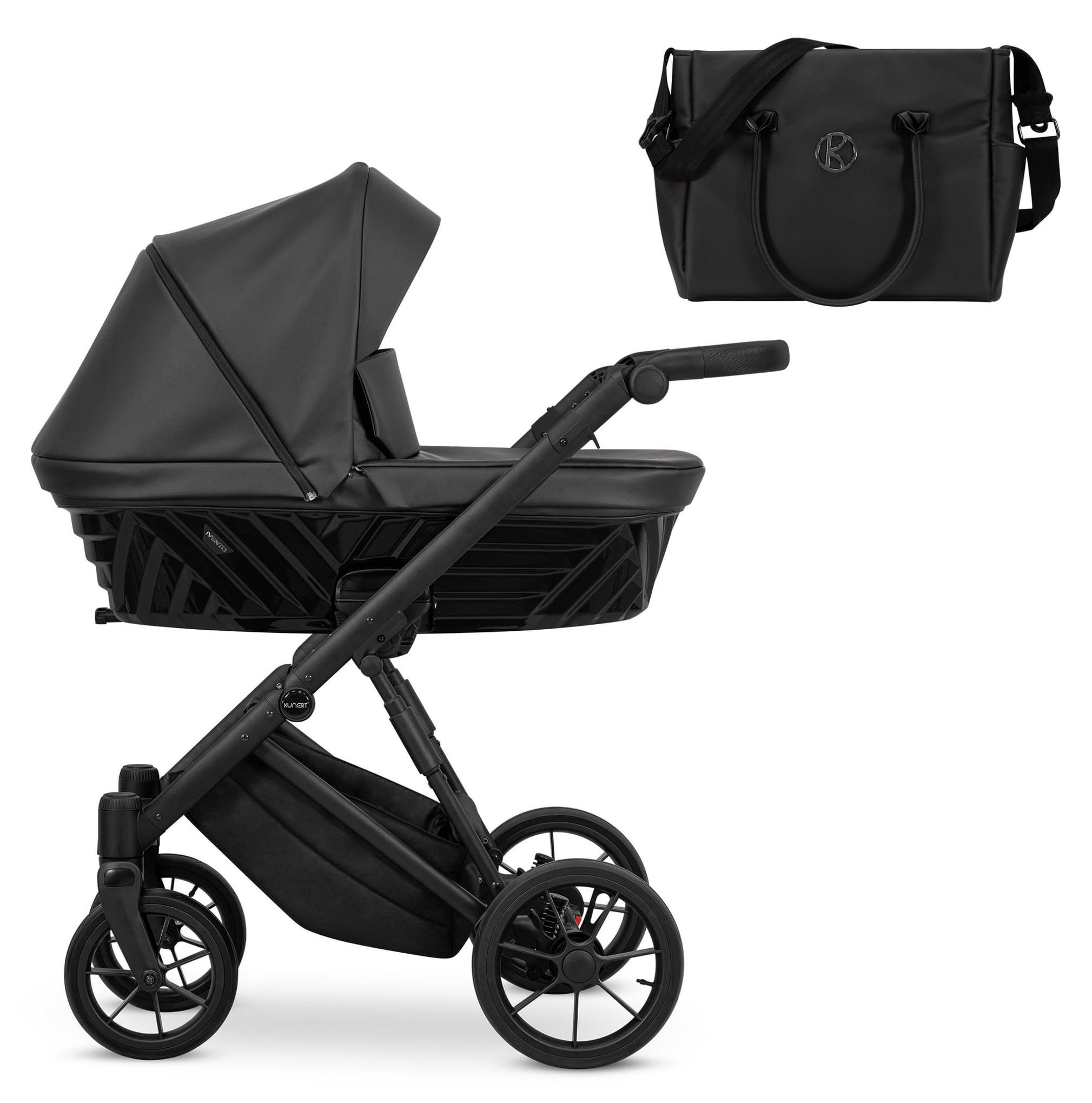 Kunert Ivento Kinderwagen mit Babywanne, Farbe Black Pearl