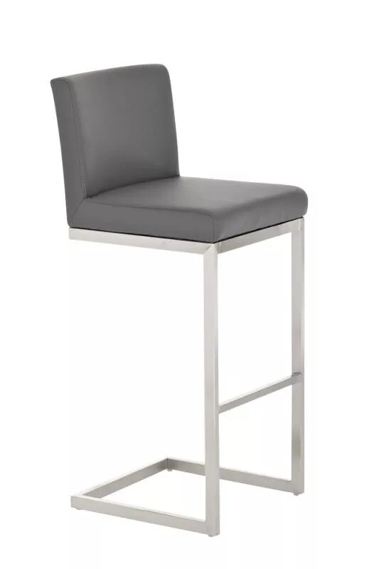 And Outdoor Match barkruk Bruce met rugleuning - Grijs - Zithoogte: 77 cm