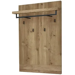 MONDO Garderobenpaneel  Lisana , holzfarben , Holzwerkstoff,Massivholz , Maße (cm): B: 70 H: 123 T: 31.0