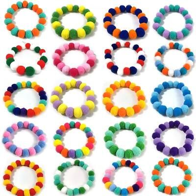 Inspired Finds 30 Piece Pet Bow Tie & Collar Set Rainbow Flower Dog Neckties And Cat Accessories For Grooming & Style mix Color neck Size (40 45cm)