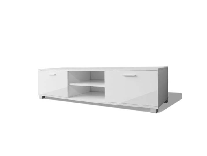 Meuble télé buffet tv 140 x 40 x 35 cm blanche