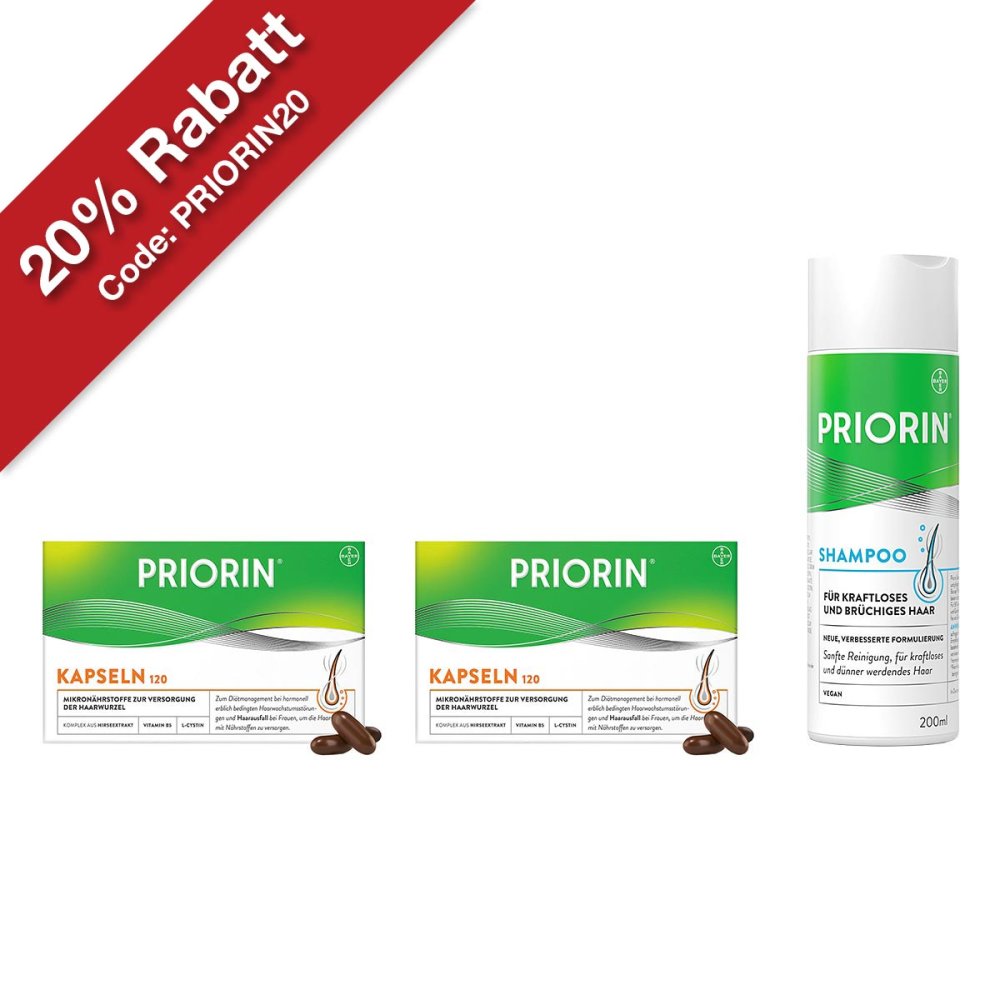 Bayer Vital GmbH 2x Priorin Kapseln 120er und Shampoo 200ml 08100191