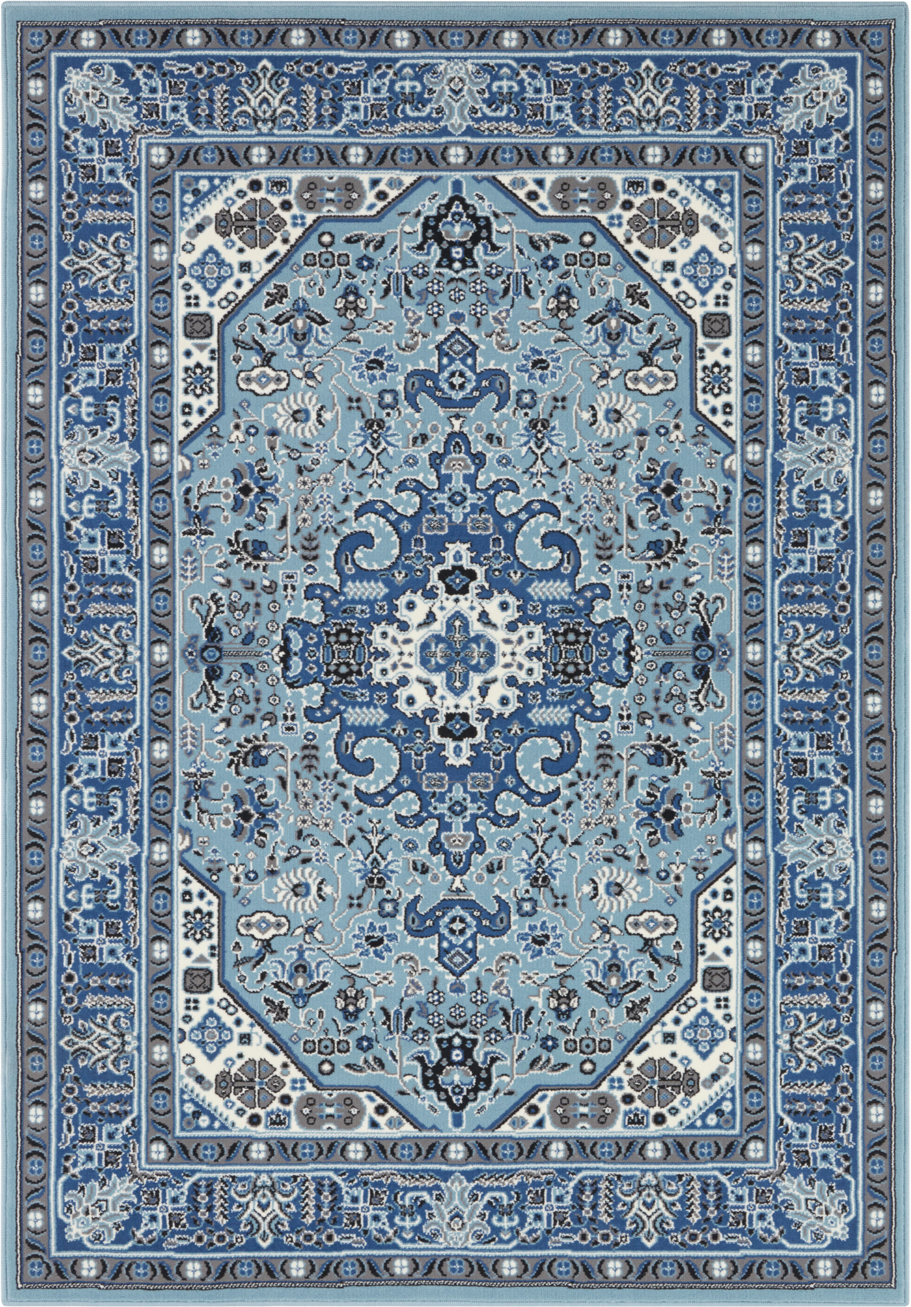 Teppich HANSE HOME "Skazar Isfahan" Gr. 2, blau (himmelblau), B:80cm H:9mm L:150cm, Polypropylen (PP), Teppiche, Teppich, Kurzflor, Orient, Läufer, Vintage, Esszimmer, Wohnzimmer, Flur himmelblau B : 80cm 1 Stk., 9mm, L: 150cm