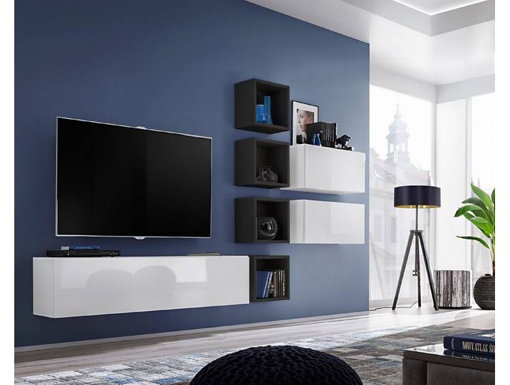 JVmoebel Wohnwand Moderne Wohnwand aus Holz mit TV-Ständer im Designer-Stil, Made in Europa