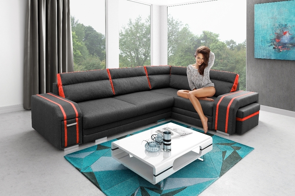 Polstersofa Loungesofa Couch Sitzgruppe Wohnzimmer Kissen Sofa Ecksofa Schlaf