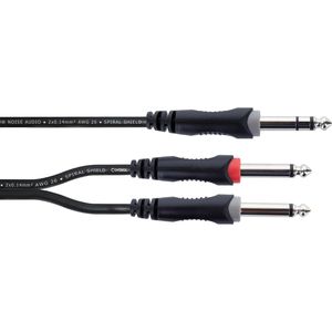 Cordial Audiokabel EY 3 VPP, 14878, 3m, 6,3mm Klinke / 2x 6,3mm Klinke, 3/2-polig