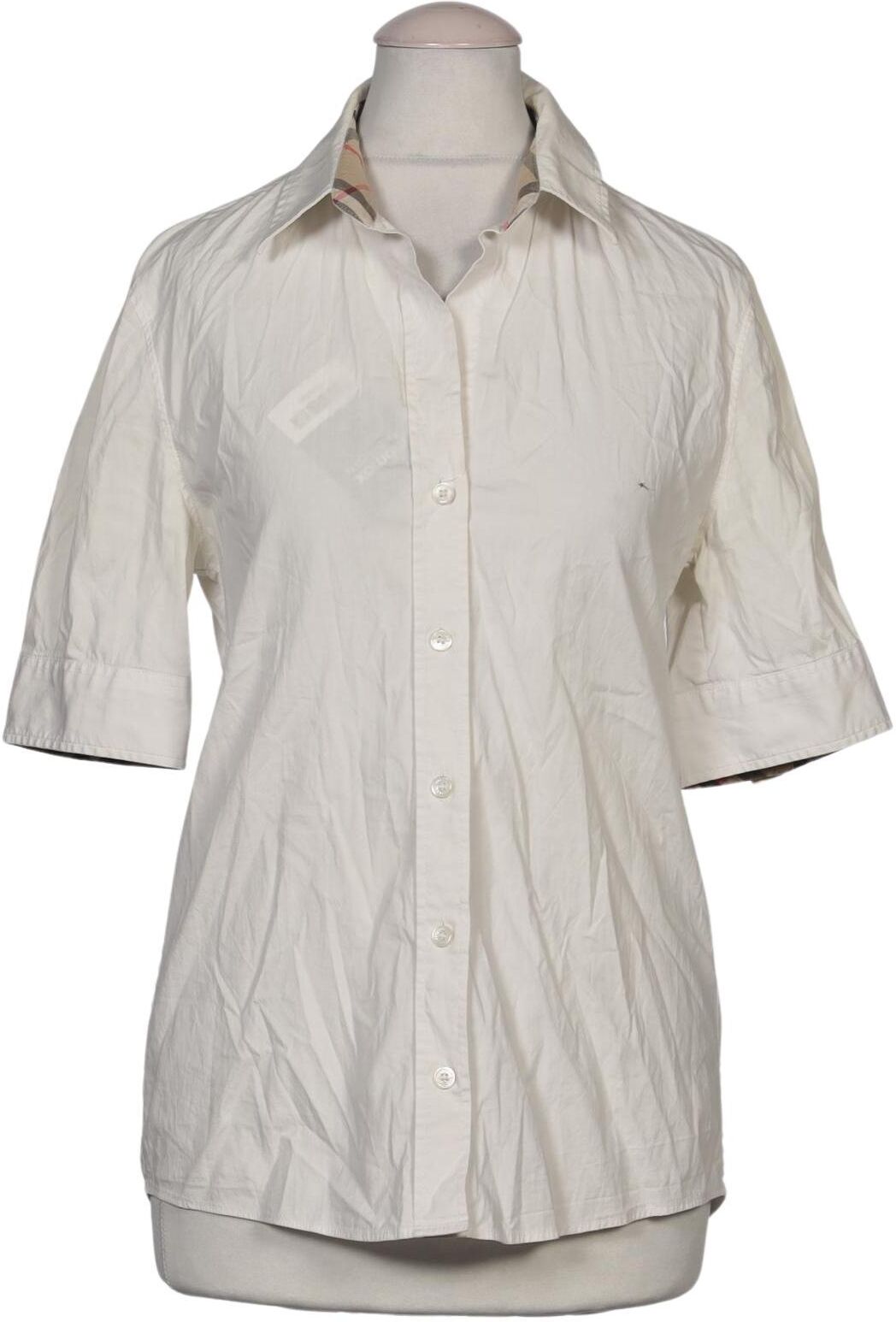 Burberry Damen Bluse, Cremeweiß, Gr. XS, Baumwolle / Elasthan - Second Hand