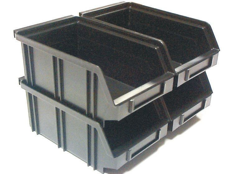 Erro Storage B2 Hobbystrip 4x Stapelbare Plastic Bakken in Solid Kleur