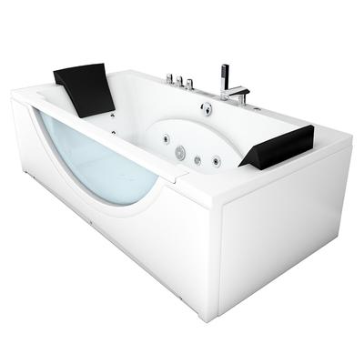 AcquaVapore Whirlpool Pool Badewanne Eckwanne Wanne W81H-TH-A 90x180cm passive Schlauch-Reinigung