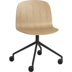 Visu Wide Swivel Rollstuhl auf Rädern helle Eiche