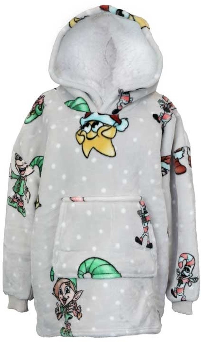 Unique Living Hoodie Xmas Natale Plaid Grijs - 60 x 67 cm