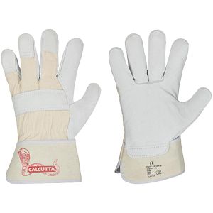 Feldtmann Arbeitshandschuhe Calcutta Stronghand, 0157, Echt Leder, beige, Größe 8 / M, 12 Paar