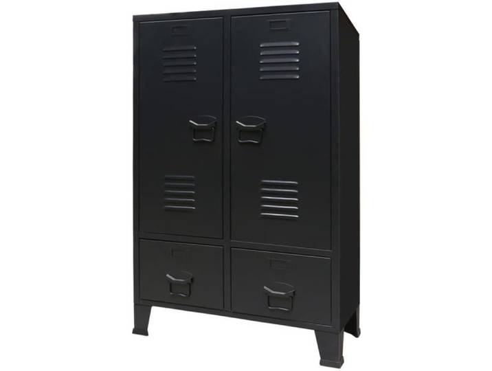 Armoire chambre Haut de gamme Meuble de Rangement - Mobilier FR58878M - Métal de style industriel