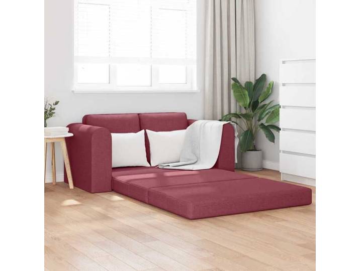 Canapé-lit - MAISON EXCLUSIVE - Bordeaux - Convertible manuel - Tissu rouge - 148x71x83 cm