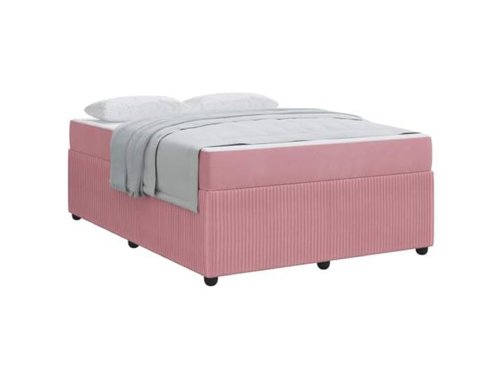 PUGYNBK Bettgestell mit Matratze, Rosa, 160 x 200 cm Holzsockel, fester Lattenrost, mittlere Festigkeit, Komfortschaum, einfache Montage, Verwendung im Innenbereich