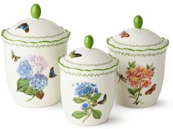 "Certified International Mirabella 3 Piece Canister Set - 7.00""L x 7.00""W x 10.25""H"