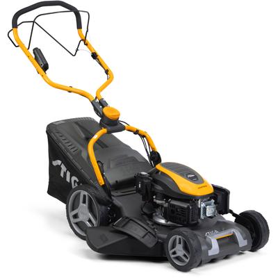 Benzinrasenmäher STIGA GARDEN "Combi 753 SE", gelb, B:55cm H:120cm T:159cm, Rasenmäher