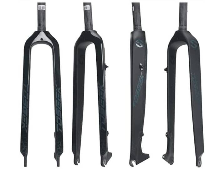 STRTG Carbongabel Straight Tube Fahrradgabel Hard Carbon MTB Gabel 26/27,5/29 Zoll Vorderradgabel für Fahrrad Leichte Fahrradgabel E,27.5inch