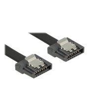Delock FLEXI SATA-Kabel Serial ATA 150/300/600 SATA M bis M 1 m eingerastet Schwarz (83843)